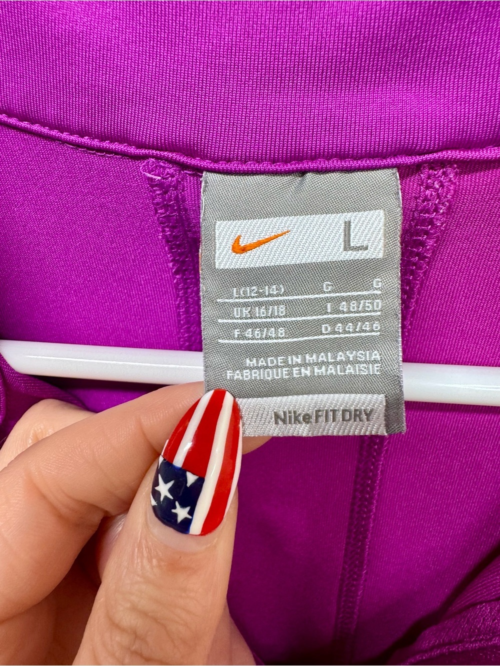Nike Dri-FIT Full Zip Track Jacket Purple Athletic Running Gym Women’s Large - Picture 7 of 9